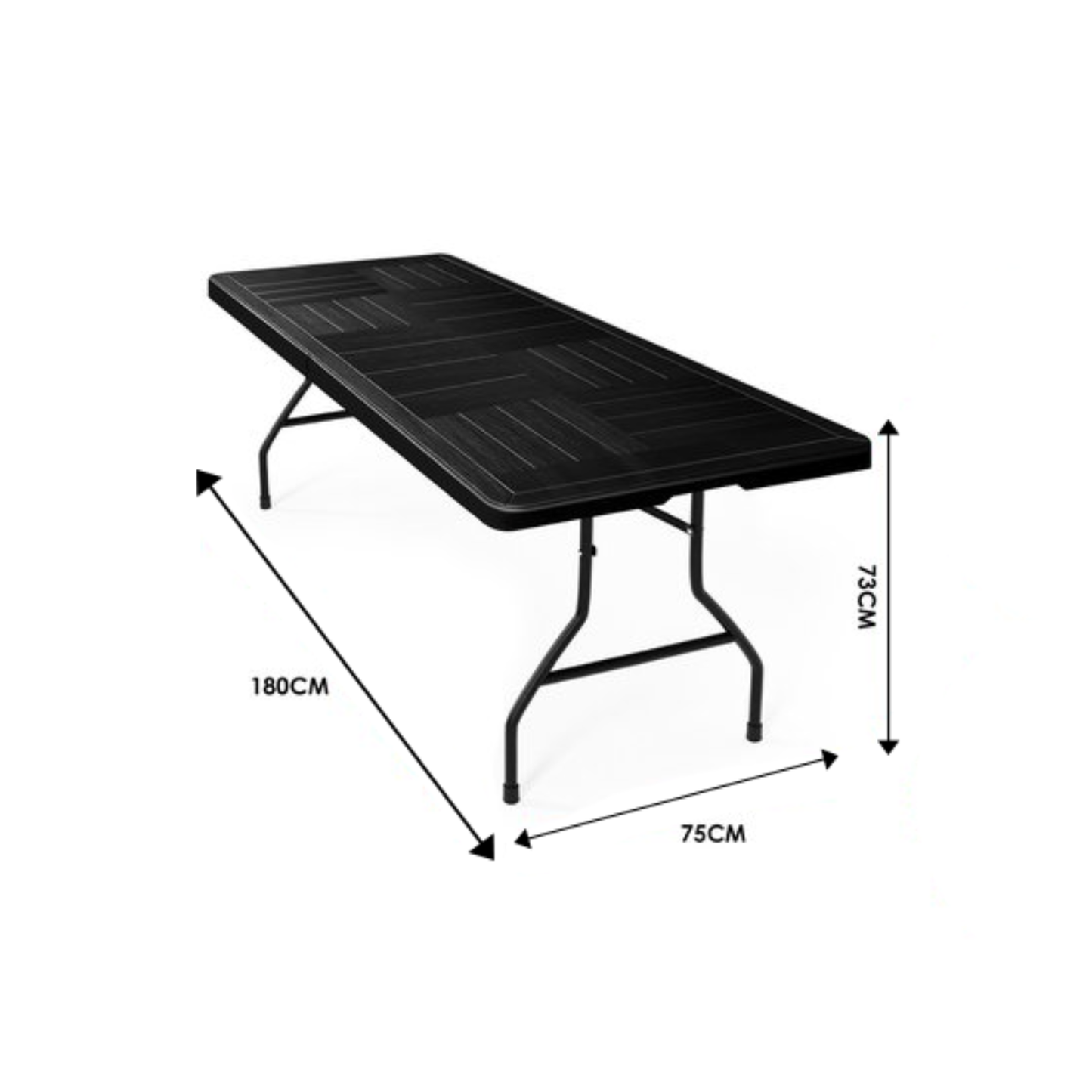 Duerté klaptafel afmetingen 180x75x73cm