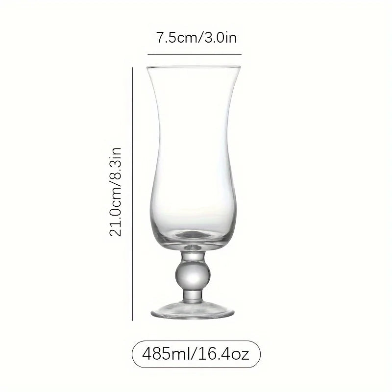 Cocktailglazen 400 ml – Set van 2 Tropische Hurricane Glazen