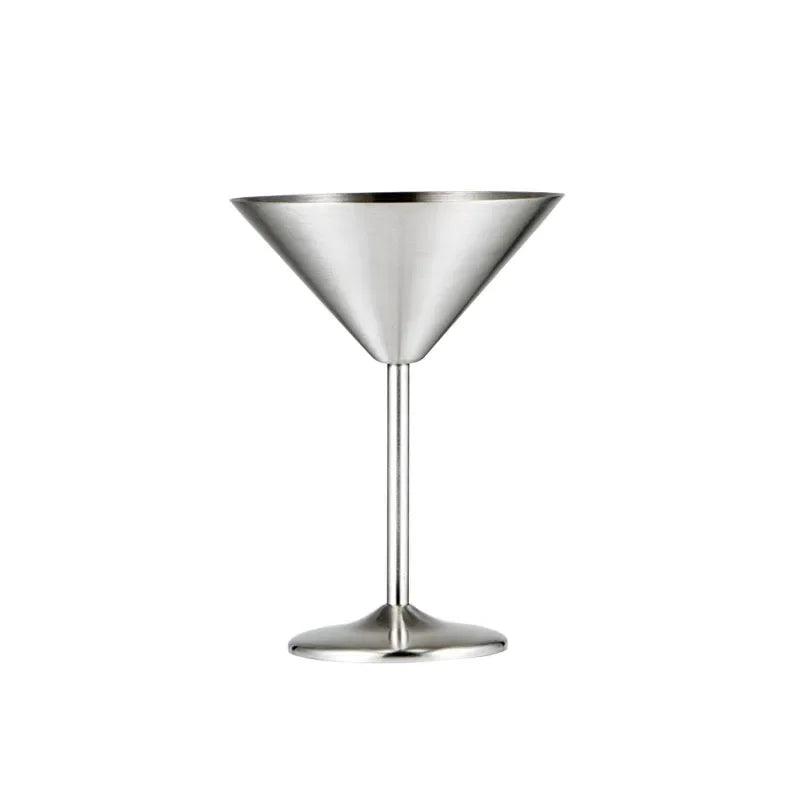 304 Stainless Steel Martini Cocktail Glass Champagne Goblet Wine Cup Rose Gold Personalized Design Karaoke Bar Metal Utensils