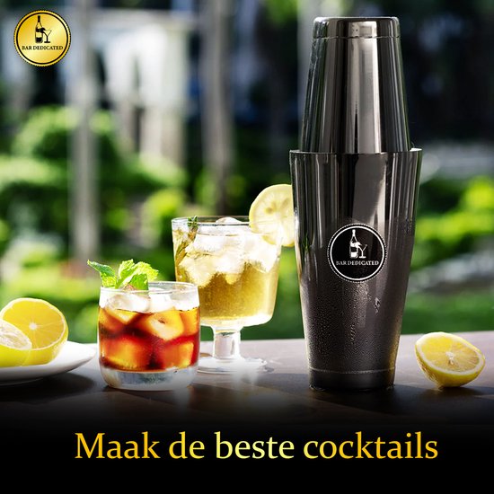 Cocktail set Zwart 13 Delig - cocktail shaker- Bardedicated