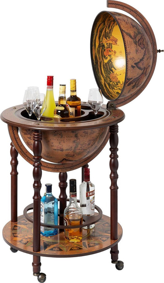 Globe Bar 45 cm – Luxe Wereldbol Drankkast met Opbergruimte