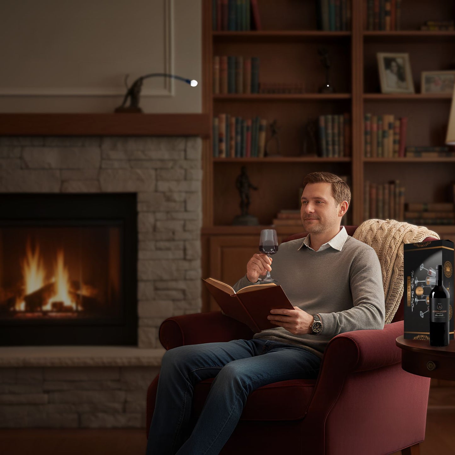 “Luxe handgeblazen wijnglazen set voor Relaxte avonden