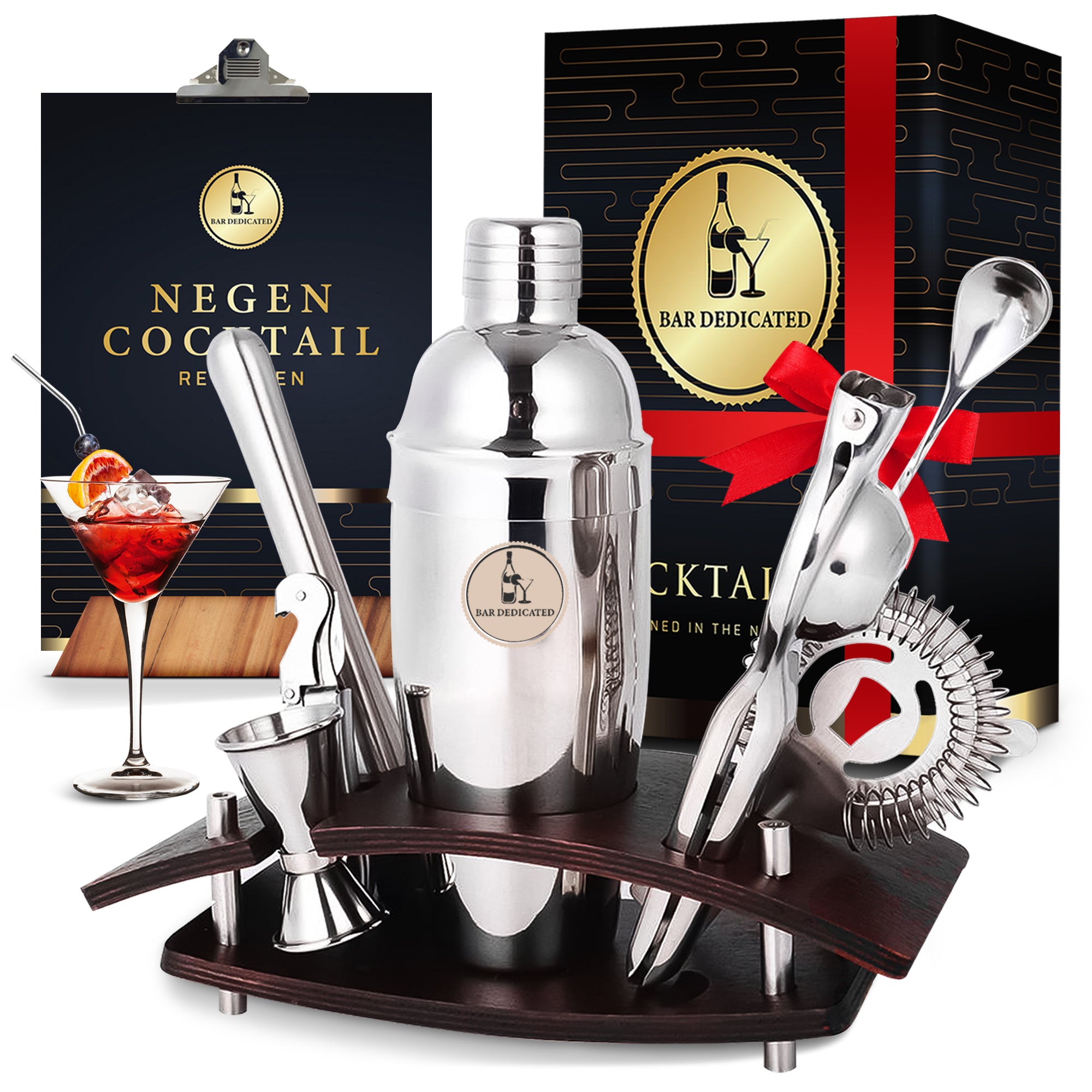 Cocktailset Zilver 8 delig- Bardedicated